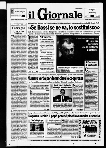 Il giornale : quotidiano del mattino